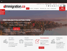 Tablet Screenshot of immigration.ca
