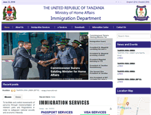 Tablet Screenshot of immigration.go.tz