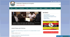Desktop Screenshot of immigration.go.ug